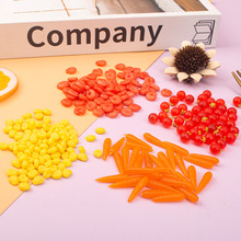 仿真迷你胡萝卜西红柿配件DIY食玩虾仁西红柿碗面装饰趣味过家家