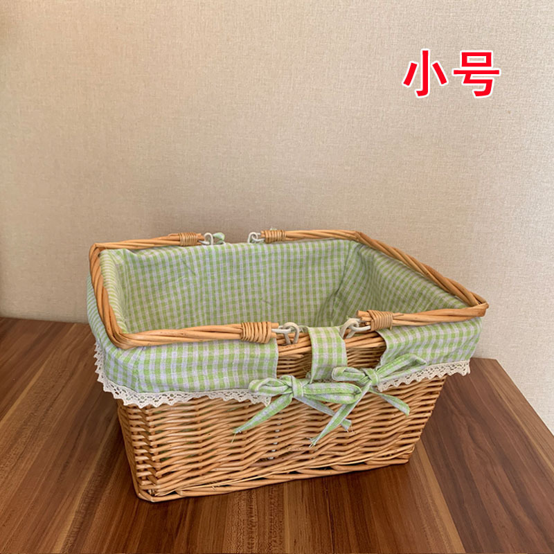 柳編み収納かご買い物かご藤編み果物かご手提げかご野菜青屋外ピクニックかご収納かご卵かご|undefined