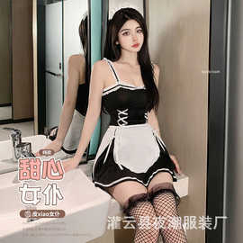 新款小胸性感情趣内衣女佣制服连衣裙女仆套装诱惑睡衣激情2720