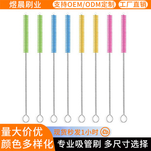 Cross-Border Colorful Straw Brush, Pacifier Brush, Test Tube Cleaning Brush, Straw Cup Brush, Nylon Small Brush, Multi-Purpose Cleaning Brush