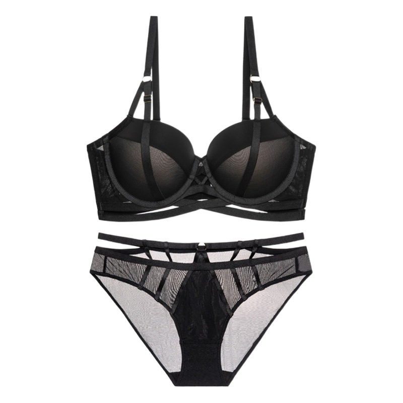 Sujetador transfronterizo, push-up de pecho pequeño, sujetador de ropa interior sexy, conjunto de sujetador de mujer de pura lujuria, conjunto de ropa interior cómoda y de alta gama