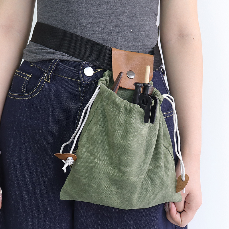 Amazon delantal de lona impermeable plegable bolsillo de gran capacidad bolsa de recolección de frutas bolsa de almacenamiento portátil al aire libre