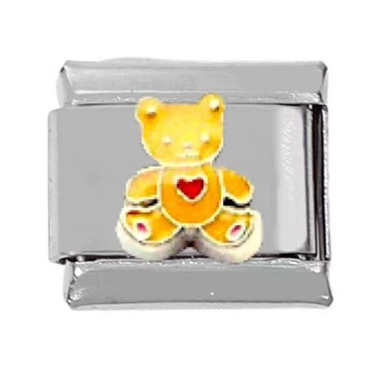 Привет, Китти, воздушный шар, модуль, браслет из нержавеющей стали, съемный конструктор, с маленькими медведями, Италия