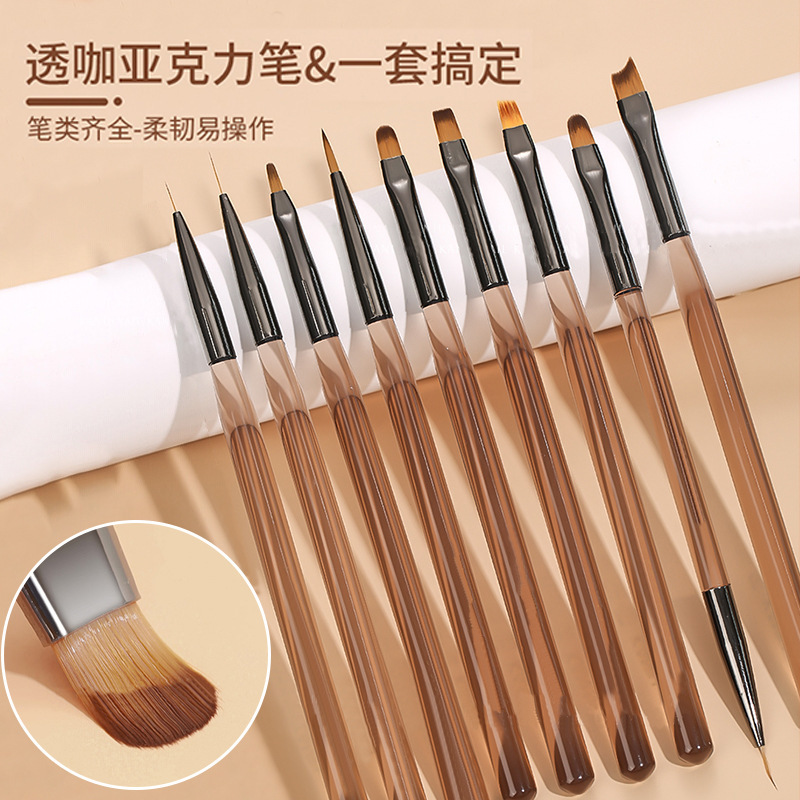 Japanese nail brush set Sweep pen Double head construction pen Light therapy drawing line pen Gradient pen wholesale tools