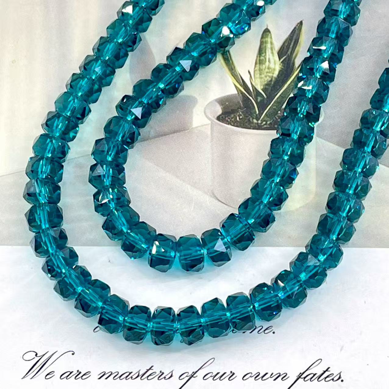 8mm Rainbow Wheel Jingjing Diy Jewelry Este embrión Vidrio Cristal Jewelry Pulsera Collar Moda Jewelry Accesorios dispersos