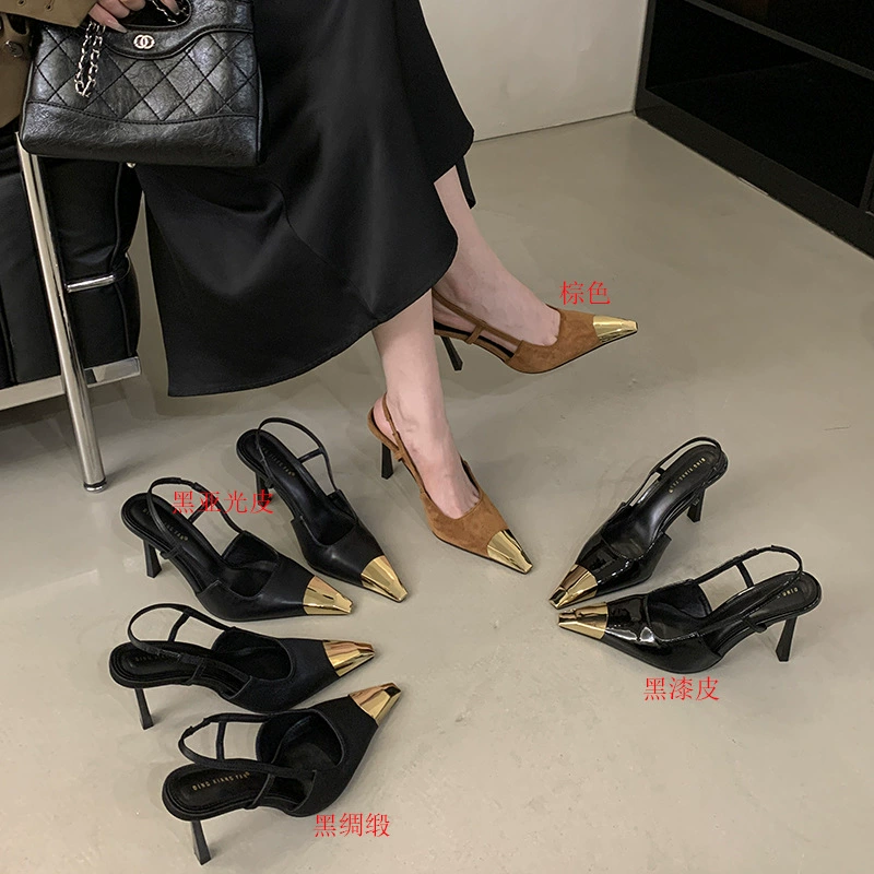 2025 Новый европейский и американский стиль квадратные туфли на каблуках