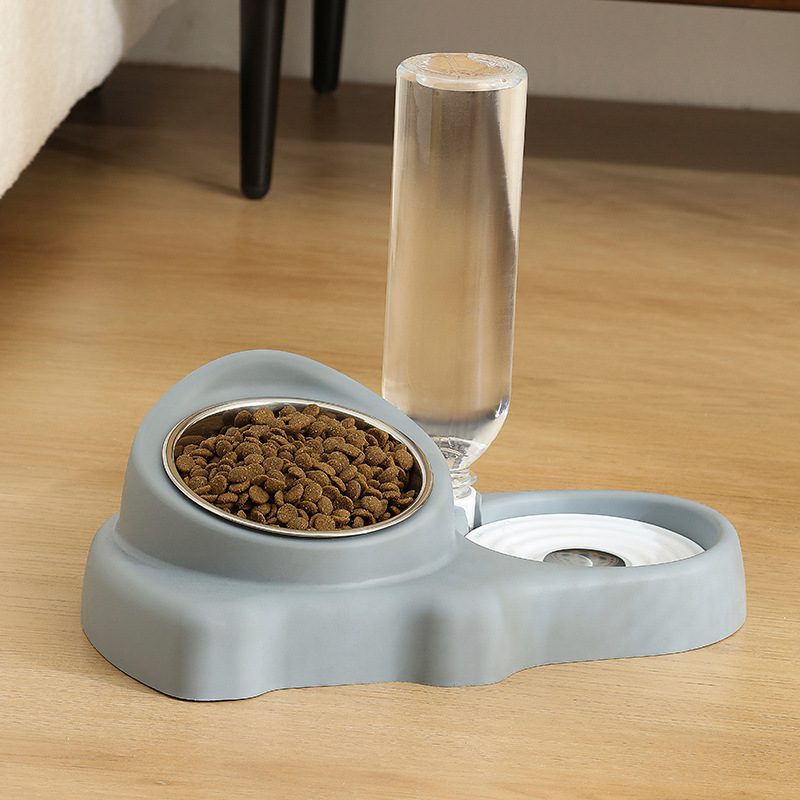 Fabricante nuevo tazón doble para mascotas tazón de agua de grano en un tazón de cerámica anti-volquear tazón de perro gato alimentador de agua potable