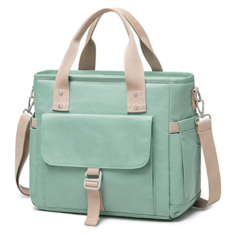 Bolsa de almuerzo de trabajo en stock, caja de aislamiento de apertura ancha, bolso de mano con correa de hombro desmontable, bolsillo lateral para senderismo, bolso de picnic image 8