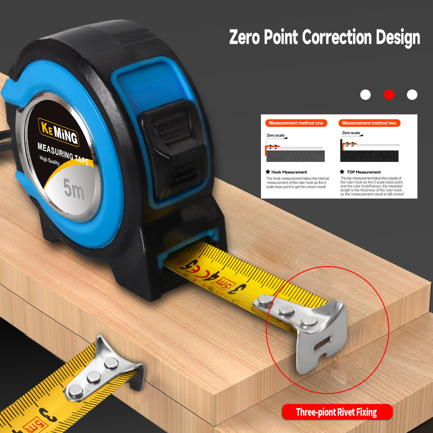 厂家直供钢卷尺ABS+TPR包胶卷尺自锁单制动式量大从优防滑刻度