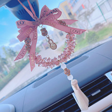 福禄葫芦挂件水晶汽车挂件福字车载挂饰车用后视镜装饰流苏吊坠女