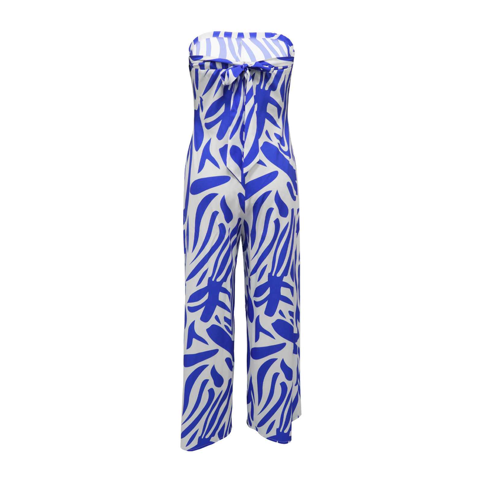 Women Clothing Printed Sleeveless Wide Leg Jumpsuit