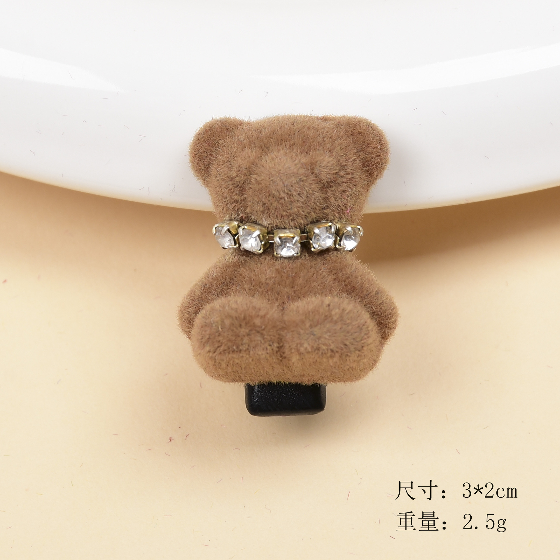 5g Weight Hair Clip Hair Accessories Type 1 Piece Quantity Cute Women's Bear Flocking Hair Clip