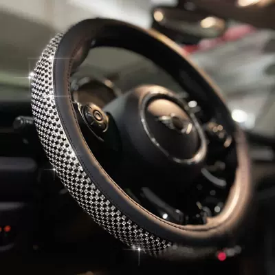 Steering wheel cover Amazon foreign trade car handle - black-steering-wheel-cover-38cm