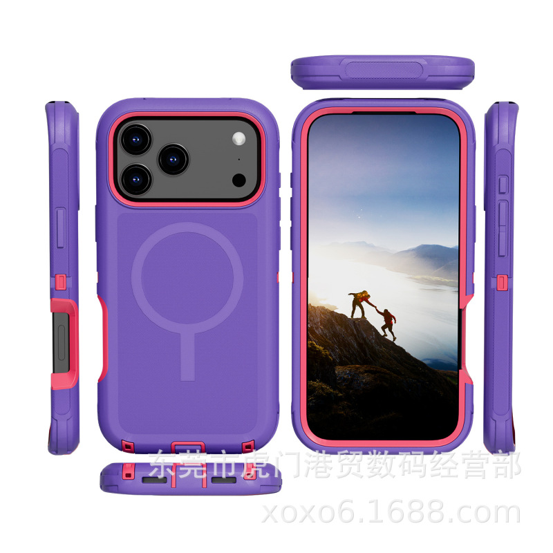 iPhone17 ProMax 3 磁気電話ケース Apple 17 Defender Defender 保護ケースに適しています。|undefined