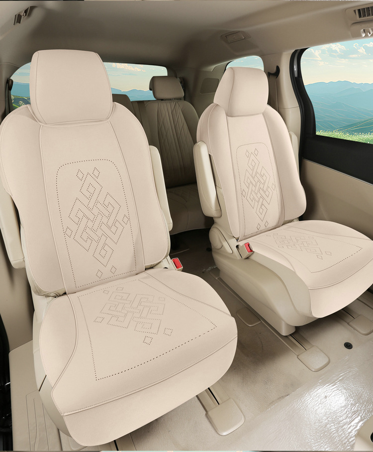 Suitable for Gl8 Special Car Seven-Seater Suede Car Seat Cushion Seat Cover Four-Season Universal Saddle Cushion