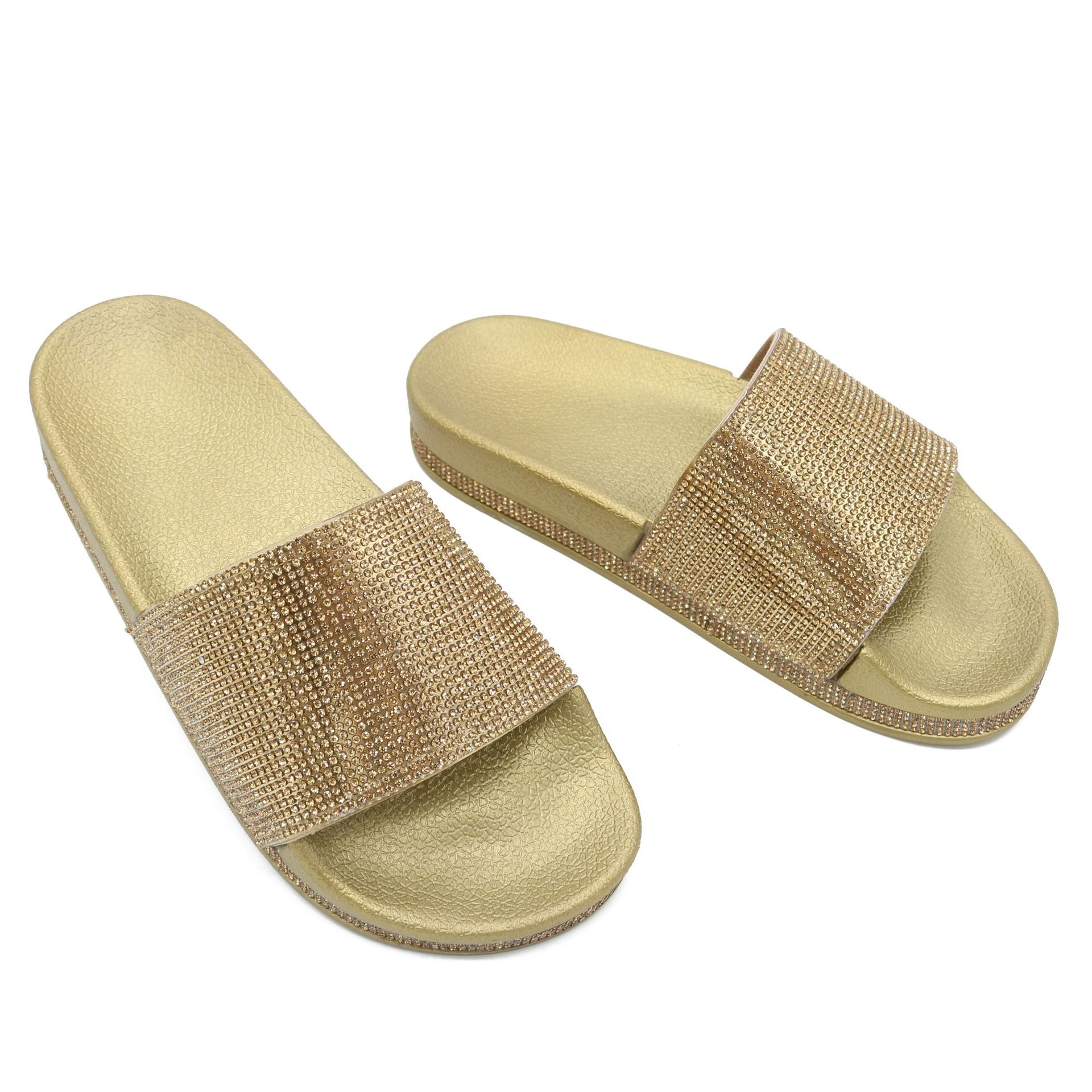 Women's Casual Vacation Solid Color Rhinestone Open Toe Slides Slippers display picture 44