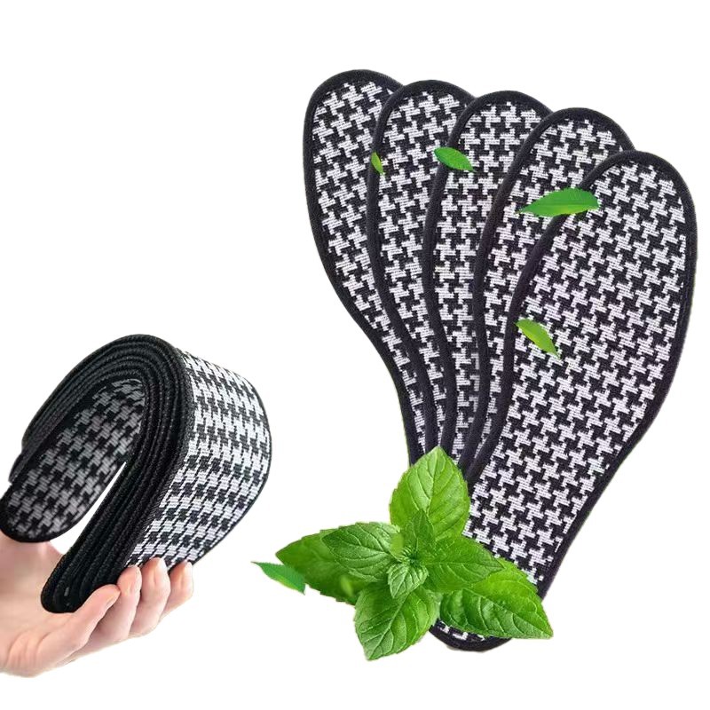 Fabricantes al por mayor para hombres y mujeres, cuatro estaciones, absorbentes de sudor y desodorantes, plantillas de lino de carbón de bambú, plantillas de desodorización deportiva de algodón transpirable