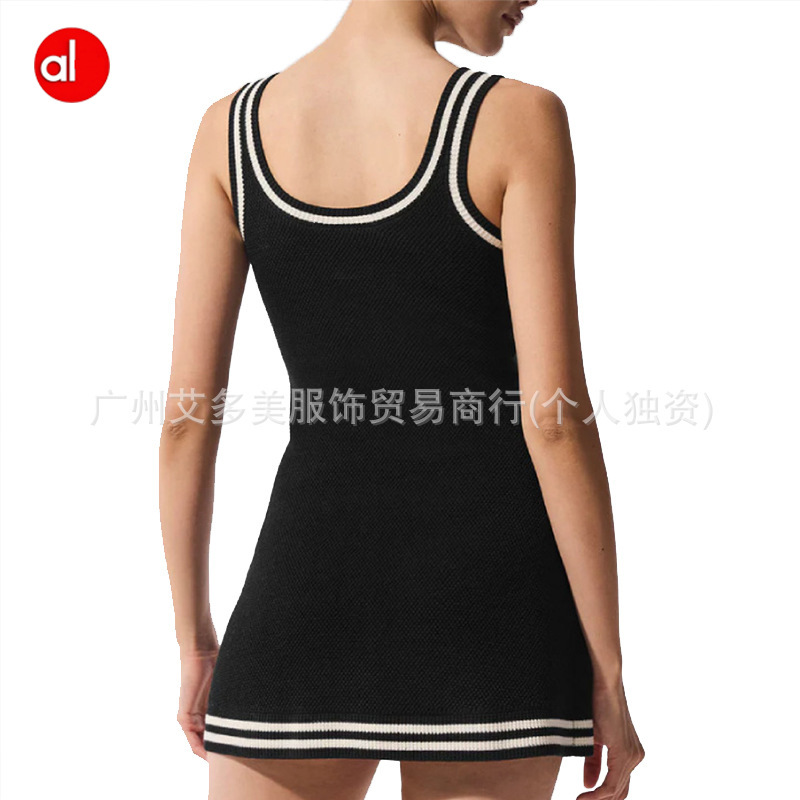 aloYoga tenis mujer 2025 nuevo tejido rápido secado delgado entrenamiento delgado vestido deportivo