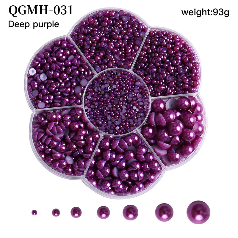 20色パールネイルアクセサリー7格梅の花ボックスカラー半円真珠アクセサリー2/3/4/5/6/8/10mm|undefined