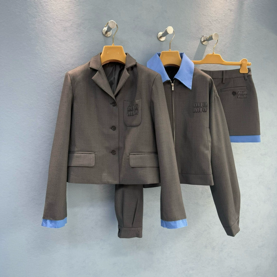 Cute patch, suit with zipper, long-sleeve, jacket, with embroidery