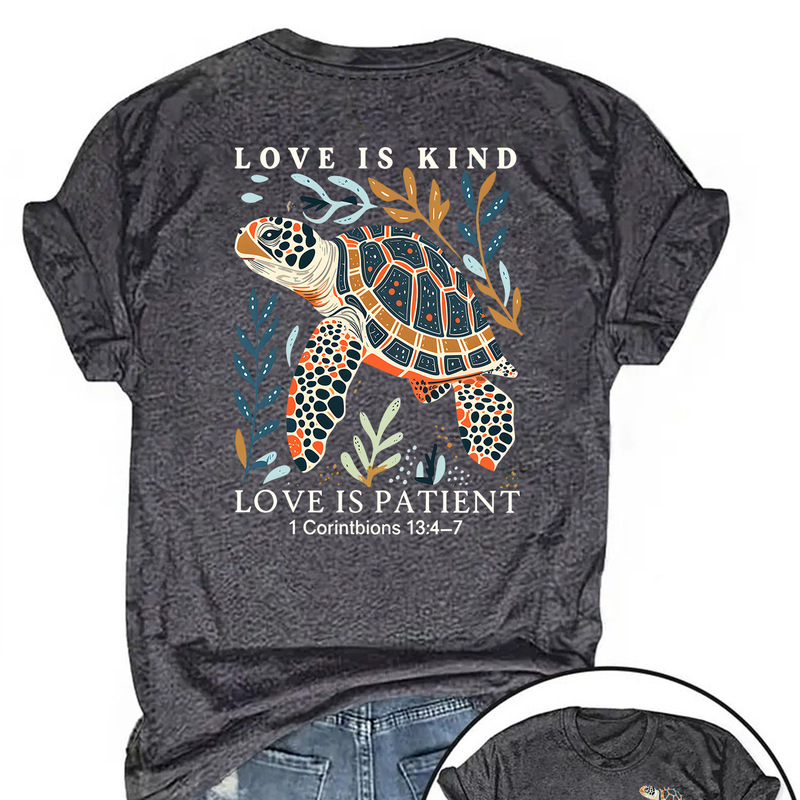 Amazon Cross-Border E-Commerce Foreign Trade Short-Sleeved Women's T-Shirt with Exquisite Turtle Print Loose Fashion T-Shirt Foreign Trade Amazon Cross-Border E-Commerce Foreign Trade Short-Sleeved Women's T-Shirt with Exquisite Turtle Print Loose Fashion T-Shirt Foreign Trade