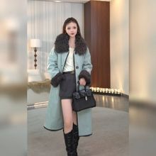 兔毛内胆羊毛领宽松阔版双面穿新款两面高端皮草克服2025毛皮