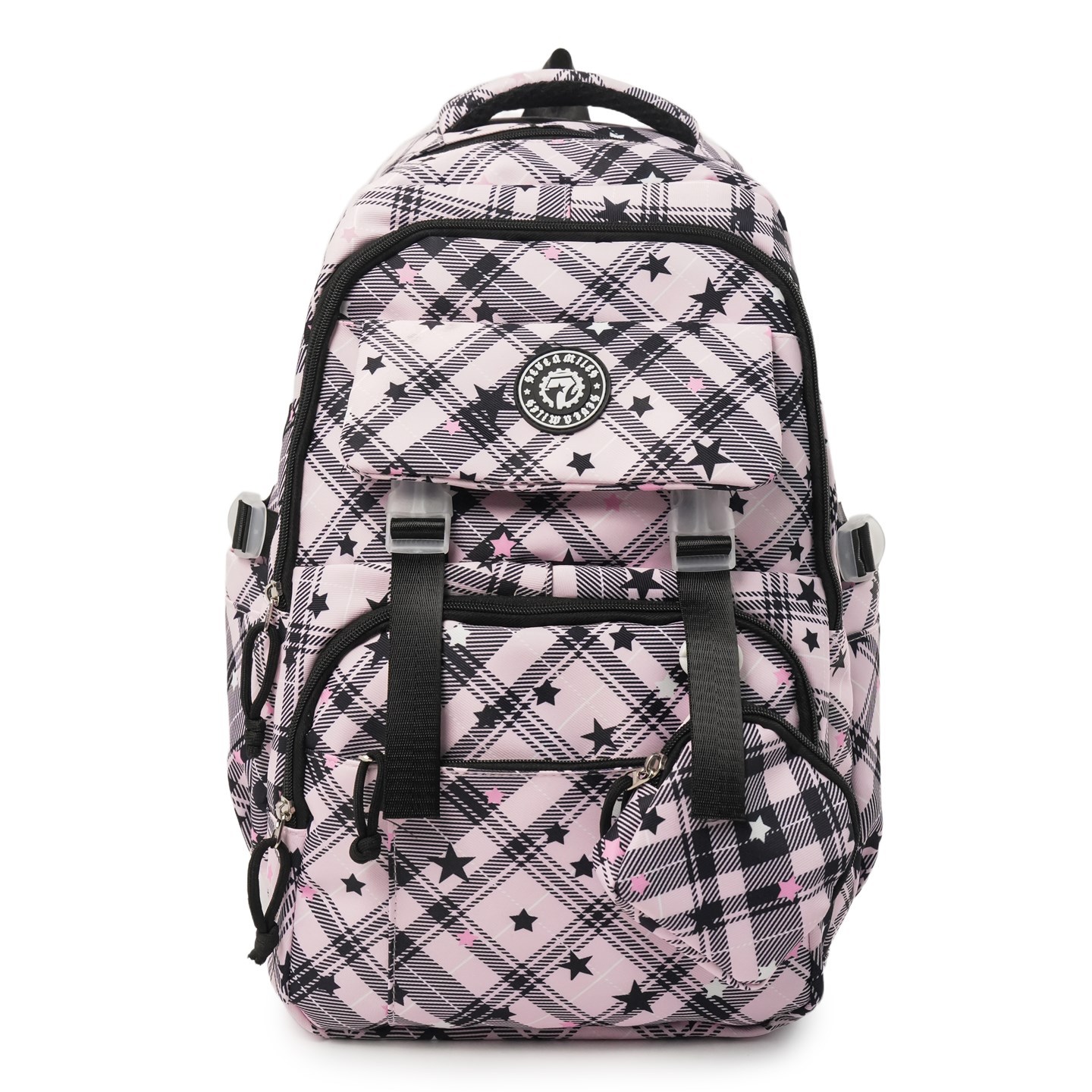 Escuela secundaria de alta estrella impresa mochila para mujeres estilo coreano mochila para estudiantes de la escuela secundaria de la escuela secundaria de la escuela secundaria