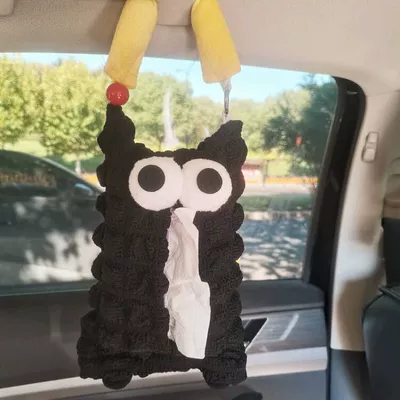 Supplies Paper Set — Car tissue box/set - black-puff-black-feet-funny-tissue