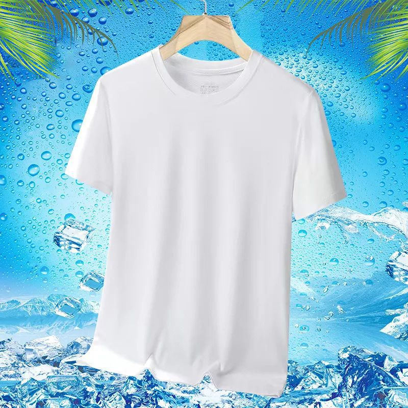 Manufacturer Wholesale Mesh Short-Sleeved T-Shirt Men's Fashion Versatile Simple Thin Breathable Cool Quick-Drying Ice Silk T-Shirt Men Manufacturer Wholesale Mesh Short-Sleeved T-Shirt Men's Fashion Versatile Simple Thin Breathable Cool Quick-Drying Ice Silk T-Shirt Men