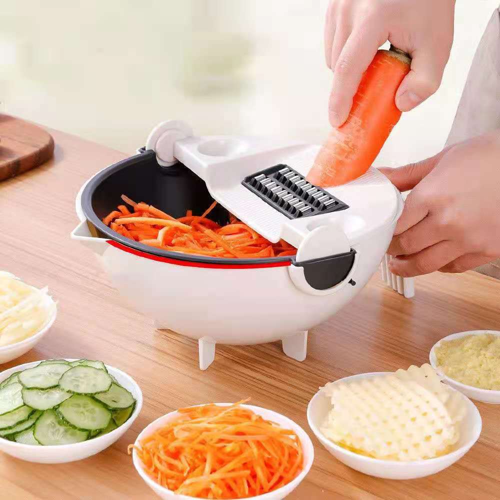 Ev tipi çok fonksiyonlu sebze doğrayıcı, dilimleyici ve rendeleme makinesi