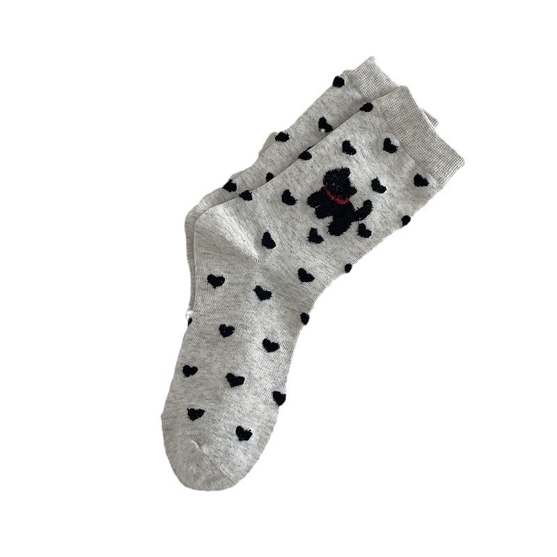Calcetines de gato para mujer, diseño con hilo fino, amor en relieve, suaves y sin costuras.