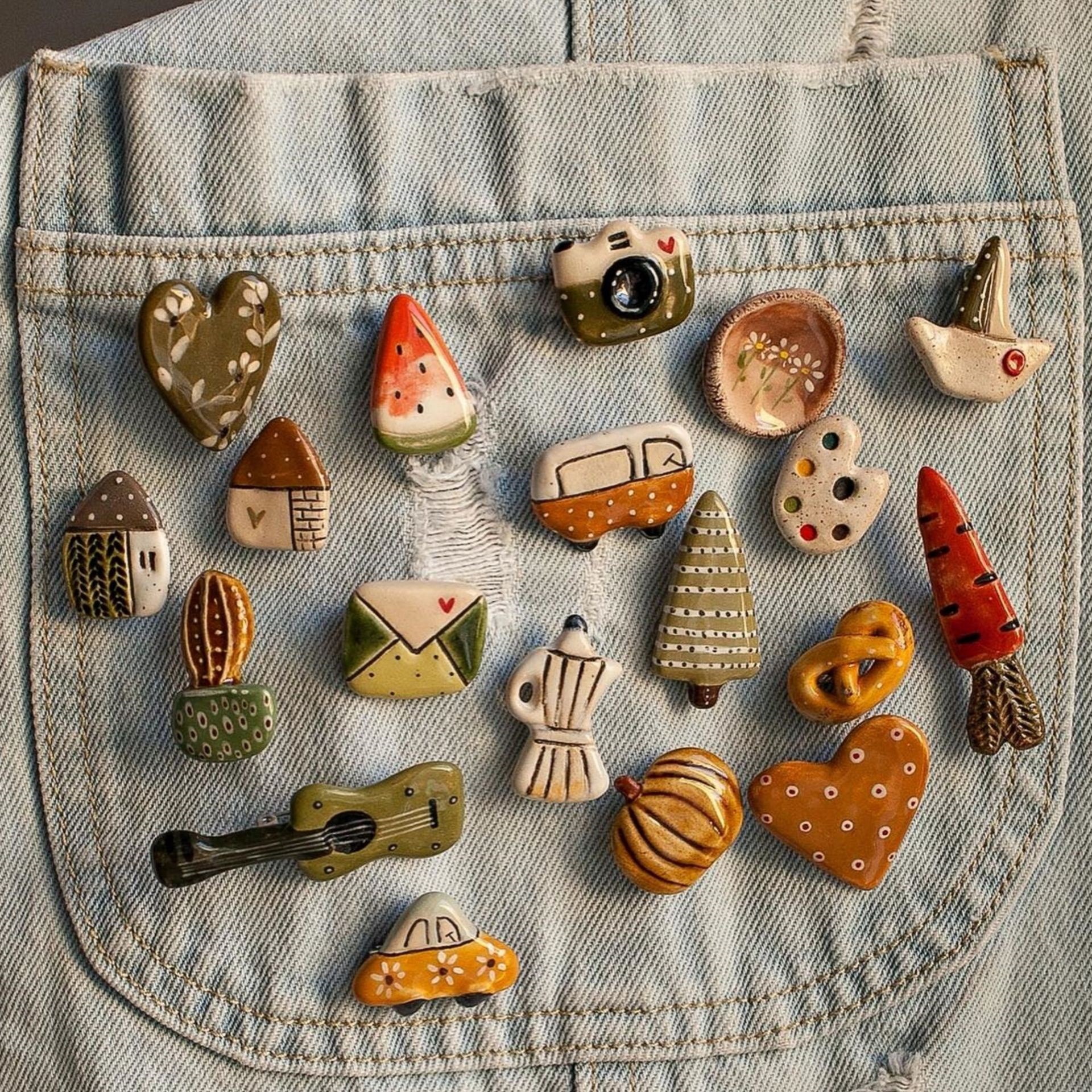 Cross-Border Independent Station Colorful Dopamine Enamel Necklace Heart Camera Watermelon House Cactus Cycling Hot Sale Pendant