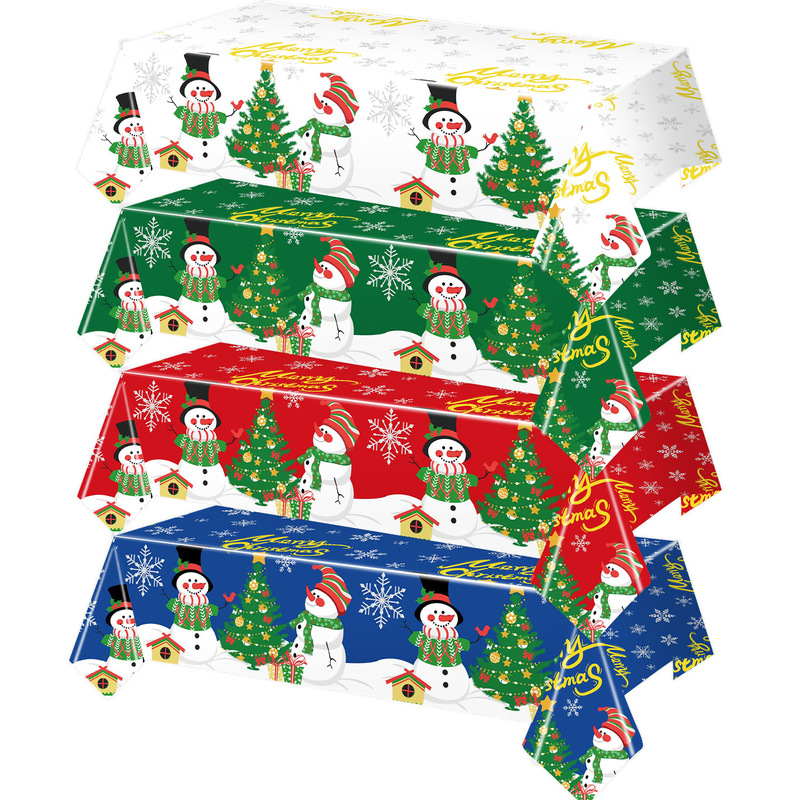 Merry Christmas圣诞节桌布一次性派对节日桌布pe桌布派对装饰品|undefined