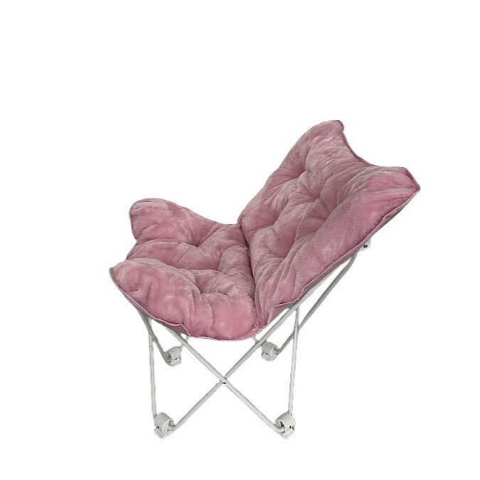 Outdoor Folding Chair Butterfly Chair Comfortable Backrest Portable Camping Lunch Break Camping Chair Short Plush Butterfly Chair