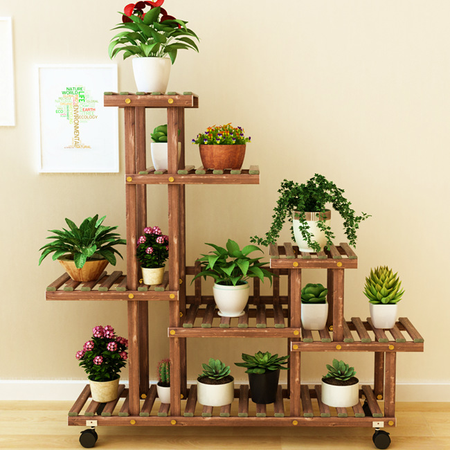Solid Wood Flower Stand for Home Use, Plant Stand for Green Plants and Succulents, Special Offer Multi-Layer Flower Stand for Home Balcony