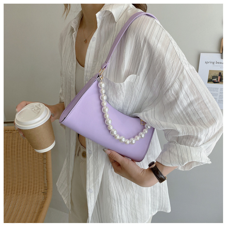 Sac Sous Les Aisselles En Perles De Couleur Unie Simple display picture 3