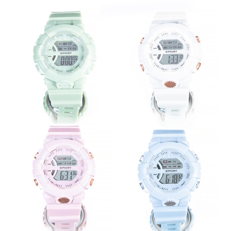 Nuevo simple estudiante deportes LED reloj electrónico niños luminosos hombres y mujeres multi-funcional reloj electrónico en stock al por mayor