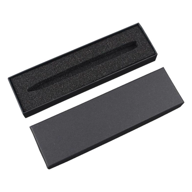 Спотовая ручка коробка бумажная подарочная ручка коробка небесная крышка плоская матовая черная ручка коробка оптом печати LOGO