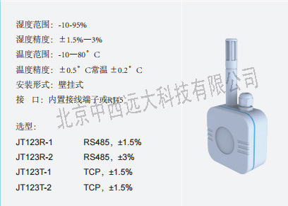 温湿度传感器/温湿度变送器 型号 MW88-JT123R-2  库号 M23526