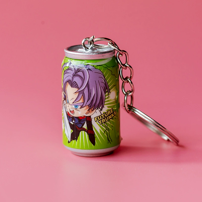 Simulation easy tank shape mini beverage bottle keychain pendant scan code small gift activity promotes beer bottles