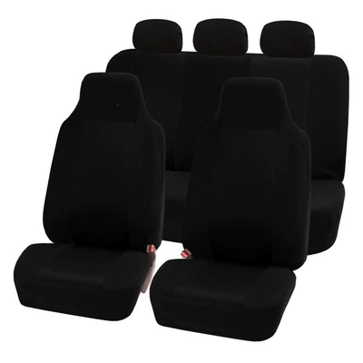 Universal seat cover for Wish, Ebay, and Cross-Border - all-black-7-piece-set-general