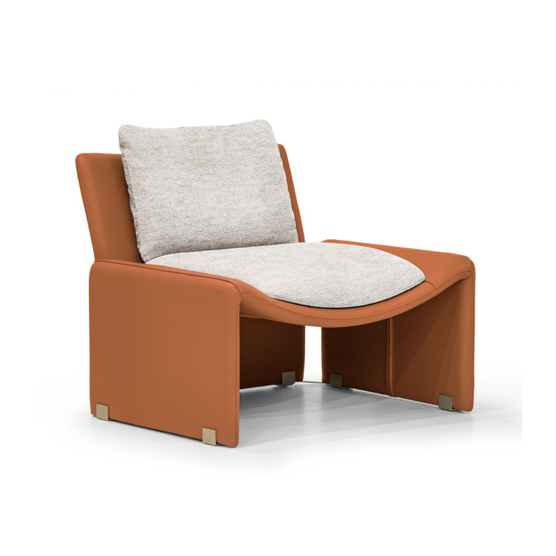 Italian designer single chair without armrest leisure chair Villa living room hotel beauty salon leisure area creative sofa chair