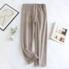 Shallow coffee belly pants