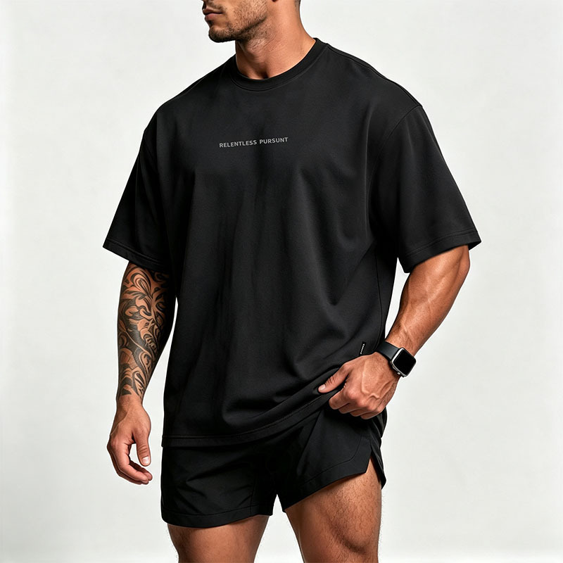 Cross-Border Men's Clothing Summer Men's Short-Sleeved European and American Large Size Round Neck Cotton Quick-Drying T-Shirt Men's Trendy Printed Casual T-Shirt Cross-Border Men's Clothing Summer Men's Short-Sleeved European and American Large Size Round Neck Cotton Quick-Drying T-Shirt Men's Trendy Printed Casual T-Shirt