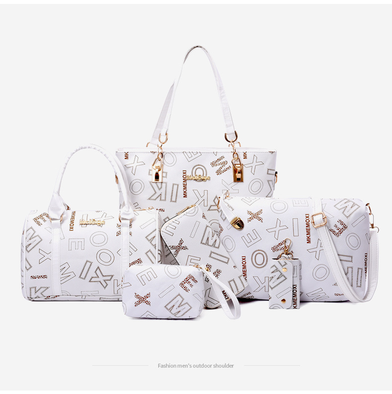 Cross-border foreign trade large-capacity new European and American retro mother-and-child bag multi-piece set women's bag, single-shoulder crossbody handbag undefined