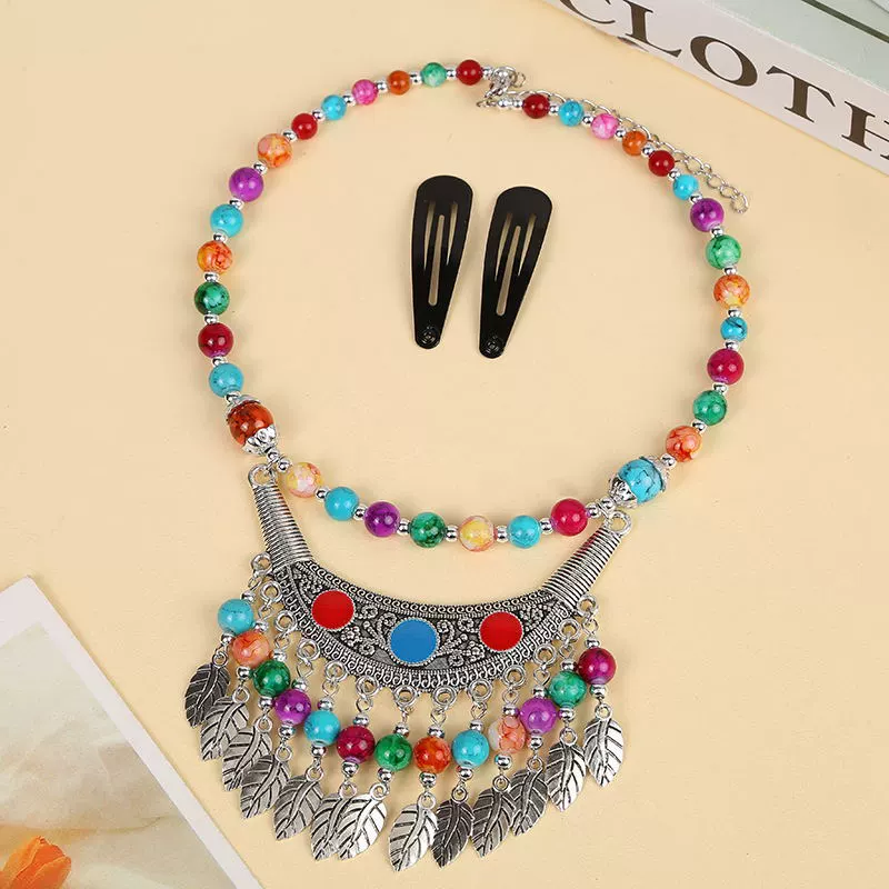 Богемный этнический стиль ожерелье украшение лба Юньнань Лицзян винтажная цепочка ключиц оптовая продажа с фабрики Тибетский кулон для бровей Цвет