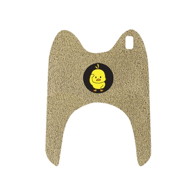Electric vehicle foot mat – Anti-skid Pad - yadi-k8e-three-wheel-beige-foot-pad-little-yellow-duck-comes-with-velcro