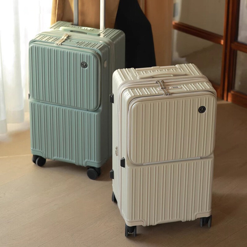 Cross-border front-opening luggage for women 30inch large-capacity travel trolley case 24-inch durable 20-inch password case for men super sturdy Cross-border front-opening luggage for women 30inch large-capacity travel trolley case 24-inch durable 20-inch password case for men super sturdy
