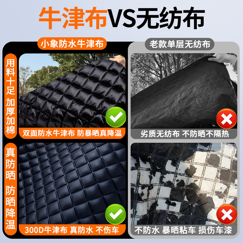 Qìchē – Car snow shield Windshield Sunshade - oxford-cloth-vs-non-woven-fabric-beware-of-old-non-woven-sunshade