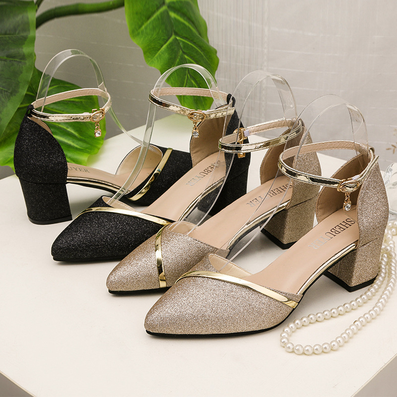 2025 Women's Shoes with Chunky Heels, Open-Toe Suede, Sexy Single Strap Sandals, Roman Style, Trendy Soft Soles That Are Comfortable